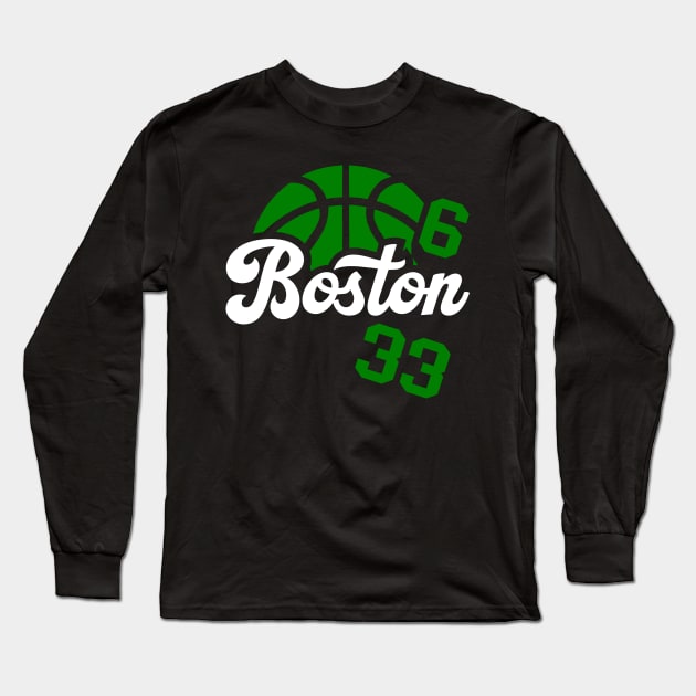 Boston Basketball Long Sleeve T-Shirt by Throwzack